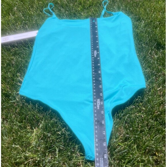 House of Harlow 1960 Bodysuit Teal Green Turquoise Women’s Size NWT Large - Picture 3 of 8